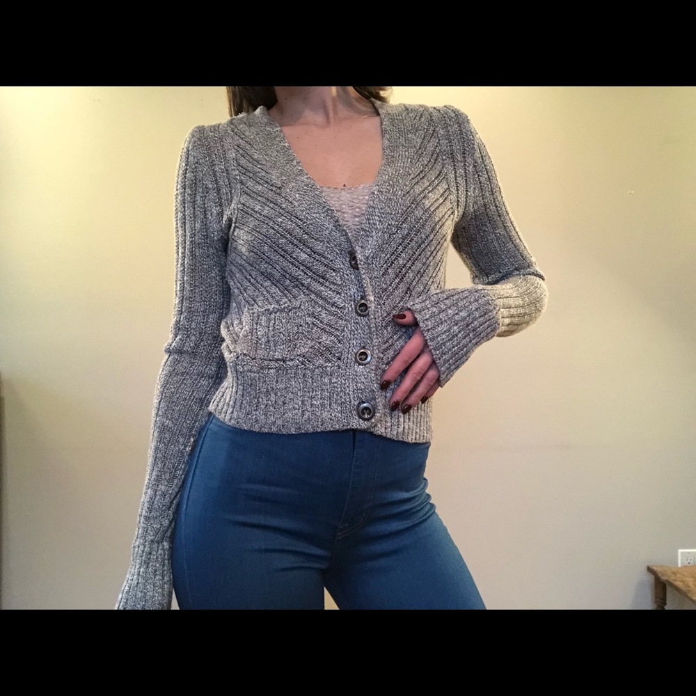 Free People S Blue/Gray Cardigan